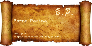 Barna Pamina névjegykártya